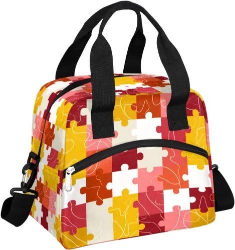 Vista 27 de Pardick Bolsa de almuerzo aislada con diseño de galaxia colorida para mujeres y hombres y adultos, con purpurina, grande, hielera, térmica A01