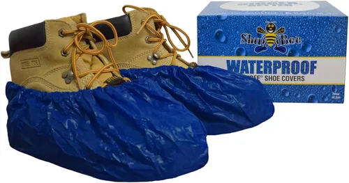 Vista 2 de ShuBee Waterproof Shoe Covers Slip-Resistant Disposable for Construction Indoor Carpet Floor Protection - 40 Pair