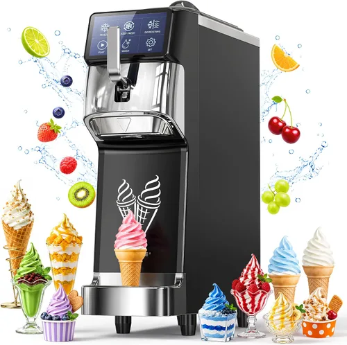 Vista 10 de Máquina para hacer helados de servicio suave comercial Negro
