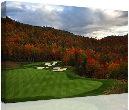 Vista 17 de chenchenArt Augusta - Arte de pared para campo de golf nacional Augusta, campo de golf de 12 hoyos, arte de pared para sala de estar, dormitorio