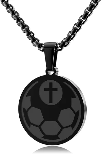 Vista 9 de Luke 1:37 Christian Sports Pendant Necklace Gift for Men Women Athletes