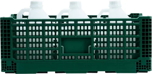 Vista 12 de Restaurantware Cater Tek - Caja plegable de 36 litros, 1 caja de almacenamiento apilable, con asas de diseño de malla, caja plegable de plástico