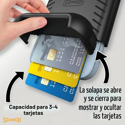 Vista 3 de Scooch Wingmate - Funda para iPhone 11 con tarjetero [Wingmate] con protección RFID [delgada y mínima] protección contra caídas de 10 pies, parte