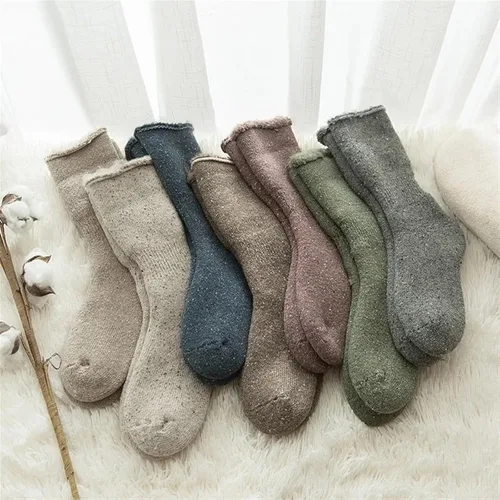 Vista 5 de TRENIS Winter Warm Women Socks Solid Color Socks Male Womens Socks