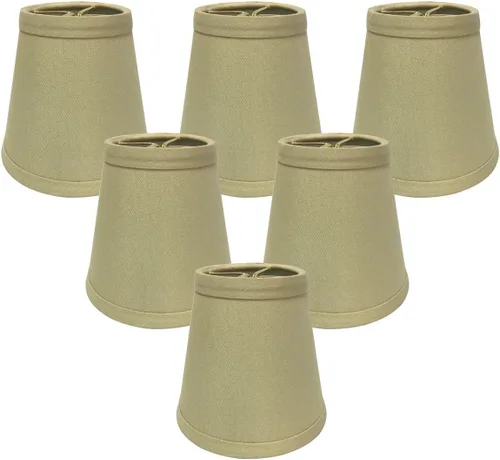 Vista 17 de Royal Designs, Inc. Lámpara de araña de tapa dura Empire Basic Shade CS-984-5AGL, oro antiguo, 3 x 5 x 4,5