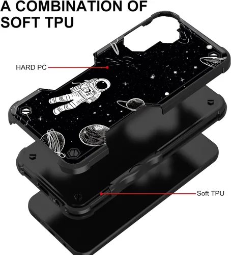 Vista 4 de Funda para Galaxy A14 5G, [Doble Capa][Protección contra Caídas de Grado Militar de 10 Pies] [Antideslizante] Funda Resistente a Prueba de Golpes