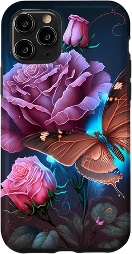 Vista 29 de Family Butterfly Rose Flower Firefly PC Case for iPhone 17