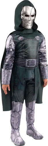 Vista 8 de Marvel Doctor Doom - Disfraz oficial de Halloween para jóvenes, overol acolchado de alta calidad con máscara de plástico