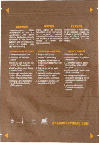 Vista 2 de Halo Vendaje oclusivo de alto rendimiento para heridas de trauma, 2
