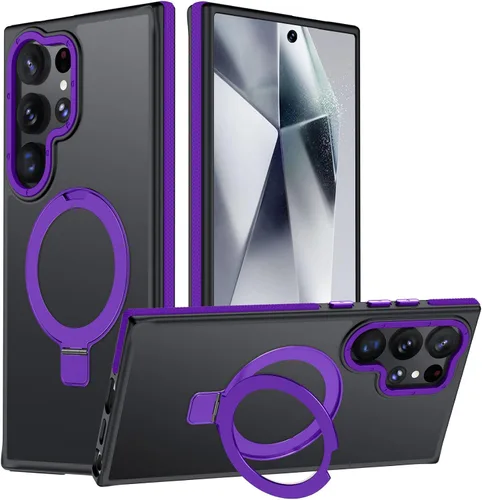 Vista 79 de Funda para Samsung Galaxy S24 Plus, soporte de anillo magnético ajustable [compatible con Magsafe], [protección a prueba de golpes de grado militar]
