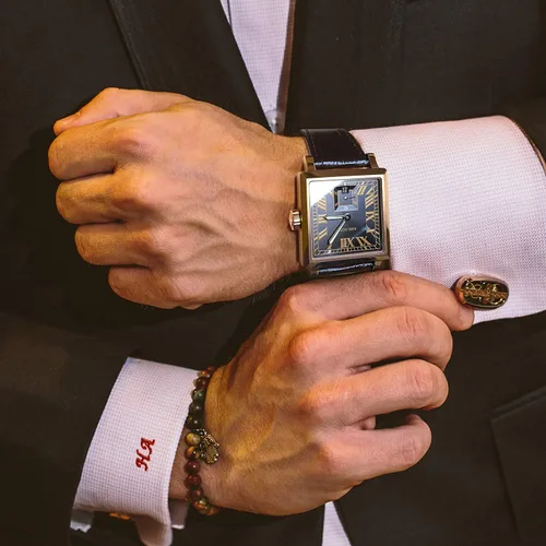 Vista 2 de AGELOCER Reloj de lujo analógico luminoso de acero inoxidable mecánico automático para hombre