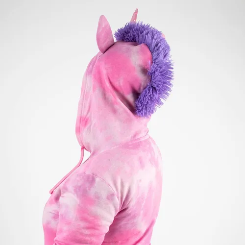 Vista 3 de Bioworld Squishmallows Lola The Unicorn Juniors - Sudadera con capucha rosa para mujer, Rosado