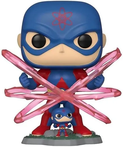 Vista 2 de Funko Pop! Justice League The Atom Figura de vinilo exclusiva Convención maravillosa 2021 compartida