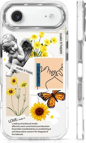 Vista 27 de Funda para iPhone 13 Pro, transparente con bonito patrón de tiburón azul, compatible con Magsafe funda protectora suave para mujeres y niñas (blanco)