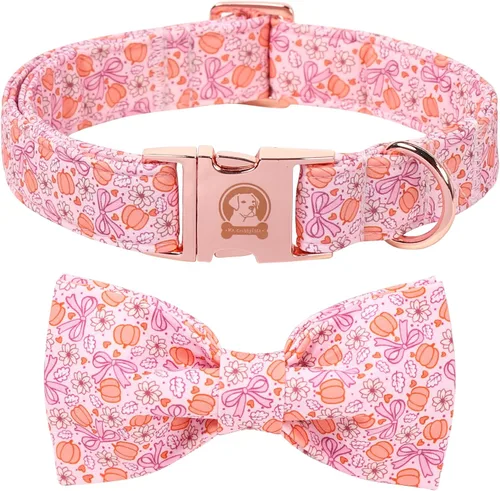 Vista 33 de MR. CHUBBYFACE - Collar de perro de San Valentín con corbatín, lindo collar de perro con corazón azul con hebilla de metal, collar de algodón