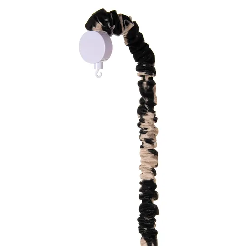 Vista 3 de Funda de brazo móvil de cuna de vaca negra para cuna de bebé, funda de campana de cama móvil, caja de música infantil, cubierta de soporte