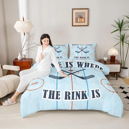 Vista 29 de Homewish Juego de edredón de juegos deportivos de pelota, tamaño twin, juego de ropa de cama de béisbol y baloncesto, 2 piezas para niños