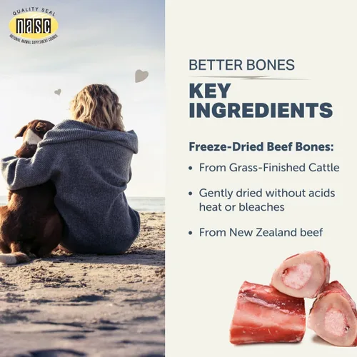 Vista 4 de Four Leaf Rover Better Bones Harina de Hueso para Perros - Suplemento de Calcio para Perros para Articulaciones, Dientes y Huesos Saludables