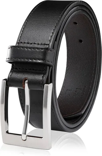 Vista 21 de MILORDE Cinturón de vestir de cuero genuino para hombre, hecho a mano, 100% cuero de vaca, diseños clásicos y modernos para trabajo, negocios y uso