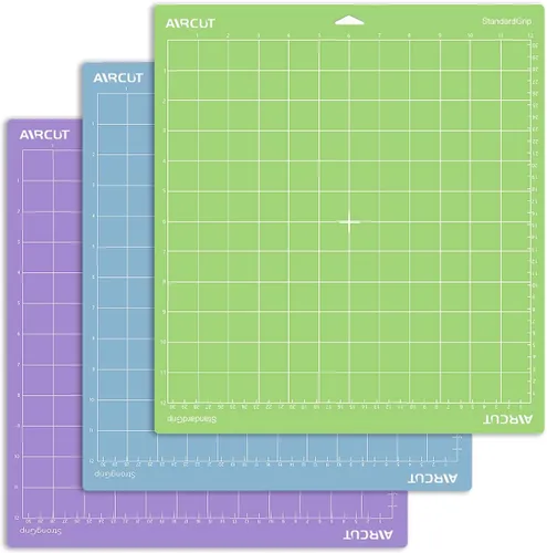 Vista 8 de AIRCUT Alfombrilla de corte con agarre ligero para Cricut Maker 3/Maker 4/Maker/Explore 3/4/Air 2/Air/One (12 x 12 pulgadas, 3 alfombrillas)