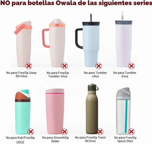 Vista 3 de WK IEASON 2 fundas de silicona para botella de agua Owala, base protectora para botella de agua Owala FreeSip Twist y Flip Flask accesorios