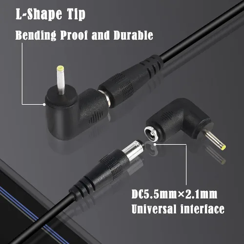 Vista 3 de GINTOOYUN Cable de alimentación USB 2.0 a CC USB2.0 a CC de 0.217 in x 0.083 in, cable de carga universal de 5 V con 10 tipos de conectores