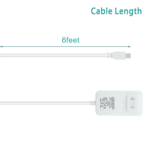 Vista 3 de Cargador de monitor de bebé USB-C de 5 V para VAVA, VTech, Motorola Cable de alimentación tipo C de 6 pies