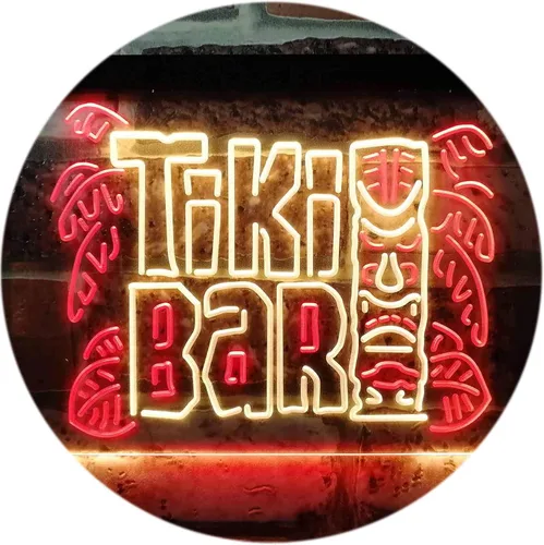 Vista 14 de ADVPRO Tiki Bar Mask Beer Pub Club Wine Dual Color LED Neon Sign Blue & Red 12" x 8.5" st6s32-i3139-br