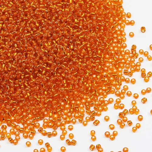 Vista 17 de Cuentas de Semilla de Vidrio Transparentes con Línea Plateada Tamaño 8/0 Artesanías Cuentas de Semilla de Cristal de 3 mm para Hacer Joyas