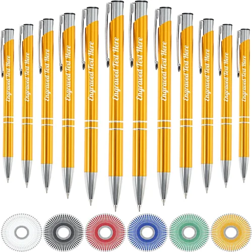 Vista 13 de Bolígrafos personalizados a granel con grabado sin nombre, bolígrafo de impresión personalizada, bolígrafo de metal pastel, regalo personalizado
