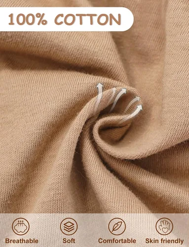 Vista 5 de SEAUR Ropa interior de algodón para niñas pequeñas, con volantes, suave, variada, transpirable, paquete de 4