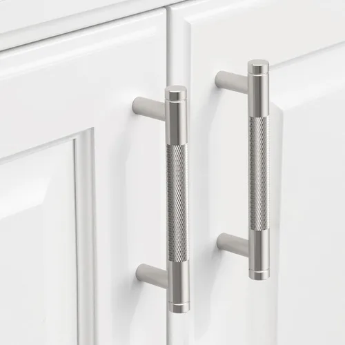 Vista 13 de 9BUILD Tiradores de barra en T de níquel satinado cepillado de 3 pulgadas, paquete de 10 manijas para gabinetes de cocina y tiradores de cajón