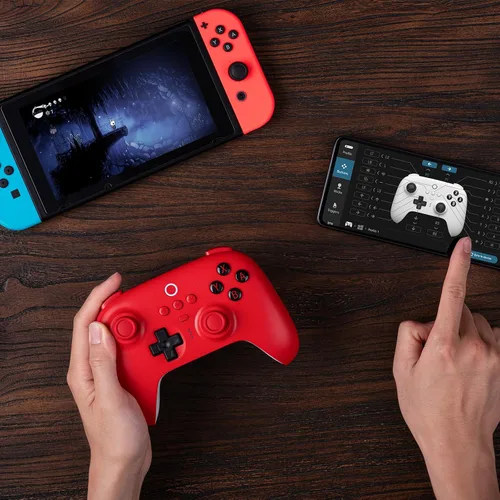 Vista 6 de AKNES 8BitDo Ultimate Bluetooth Controller with Charging Dock,Wireless Pro Controller with Hall Effect Sensing Joystick,Compatible with Nintendo