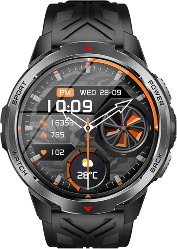 Vista 11 de Reloj inteligente militar para hombres con batería de 1100 mAh/linterna LED