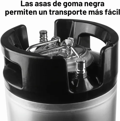 Vista 7 de TMCRAFT Nuevo barril de bloqueo de bola de acero inoxidable de 3 galones Aprobado por NSF, válvula de liberación, base de goma portátil para un