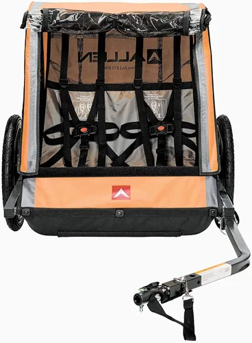 Vista 5 de Allen Remolque de bicicleta deportivo Hi-Viz para 2 niños, modelo ET2
