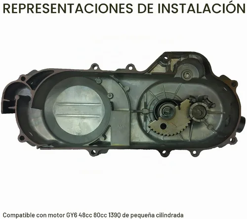 Vista 6 de GOOFIT Idel Gear para reparación del engranaje de arranque para motonetas GY6 de 50 cc 60 cc y 80 cc