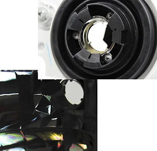 Vista 4 de Jeep Grand Cherokee - Faro delantero LED de cristal negro + esquina + parachoques, Carcasa cromada con lente ahumada.