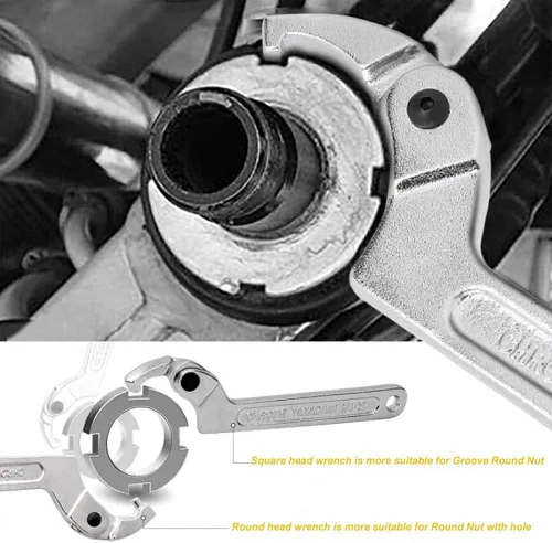 Vista 6 de Utoolmart Herramienta de llave C, 3/4-2 pulgadas (0.748-2.008 in) llave de gancho ajustable de cromo vanadio (nariz redonda), 1 unidad