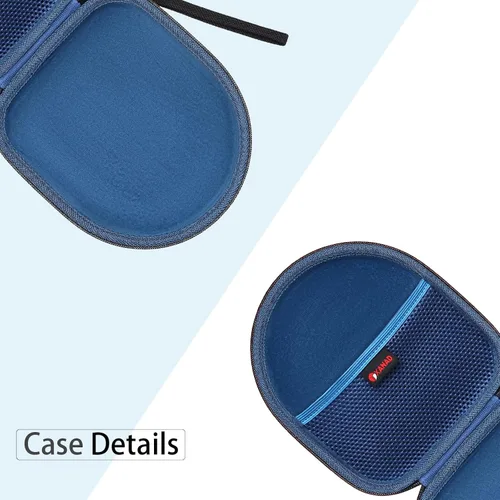 Vista 8 de XANAD Funda rígida para auriculares inalámbricos Bluetooth Sony WH-CH520 / WH-CH510 - Bolsa de almacenamiento protectora de viaje (azul) Hard