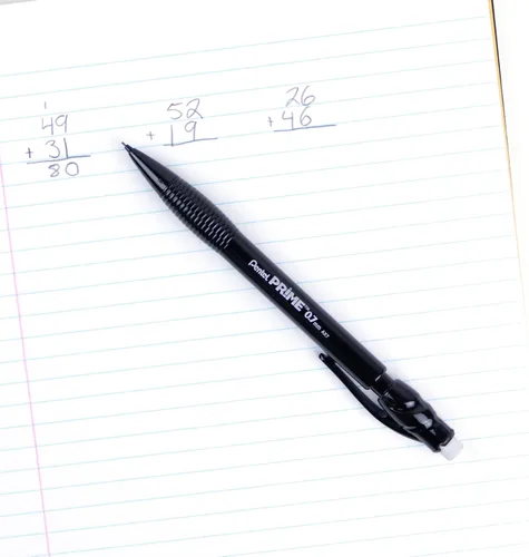 Vista 3 de Pentel Prime - Portaminas de 0.028 in, barril negro, caja de 12 (AX7A)
