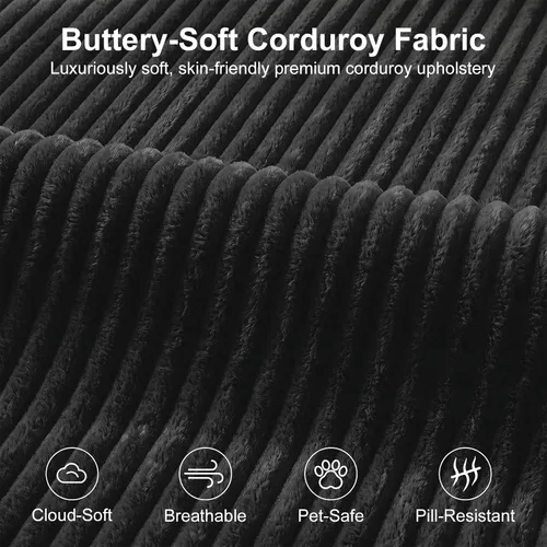 Vista 3 de Sofá modular Cloud de 104 pulgadas, cómodo sofá en forma de L con asiento profundo, sofás tapizados modernos para sala de estar y dormitorio,