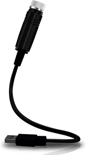 Vista 7 de Lámpara USB de Noche, Proyector de Estrellas, Luz Nocturna Ajustable, Luces Interiores Románticas en Rojo para Auto, Luces de Techo Portátiles