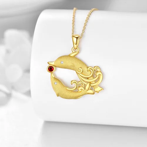 Vista 3 de Collar con colgante de plata de ley, regalo de joyería para niñas y mujeres