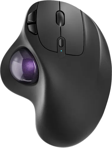 Vista 11 de Nulea Ratón Trackball Inalámbrico M501, Ergonómico Recargable, Control Fácil con el Pulgar, Seguimiento Preciso y Suave, Conexión de 3 Dispositivos