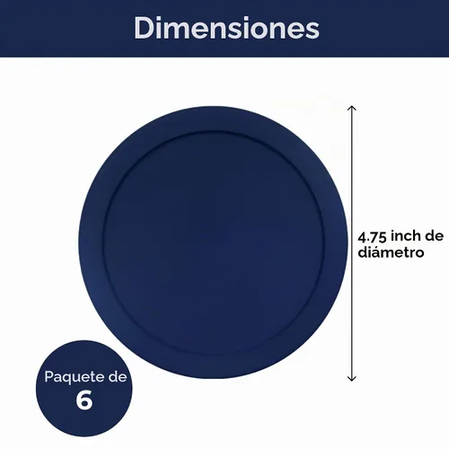 Vista 3 de Wood Grip - Tapas de repuesto compatibles con recipientes de vidrio Pyrex - Tapas duraderas a prueba de fugas - Se adapta a cuencos redondos
