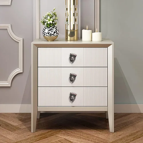 Vista 6 de Glorovazas - Pomo de gabinete de león – Mango de animal retro, 6 piezas de decoración de corona para tocador