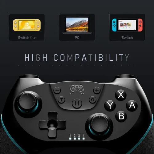 Vista 2 de ASTARRY Controlador de interruptor, controlador profesional inalámbrico compatible con Nintendo Switch Lite, con eje de activación, turbo