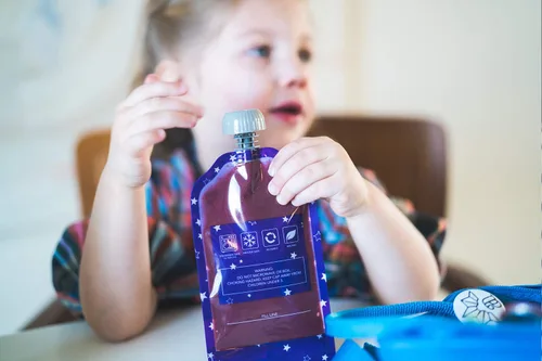 Vista 7 de Simple Modern Bolsas reutilizables para alimentos de bebé para niños pequeños Plástico libre de BPA, apto para alimentos, apto para congelador