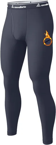 Vista 13 de 4 or 2 Pack Men's Thermal Pants Fleece Lined Long Johns Bottom Base Layer Negro/Gris